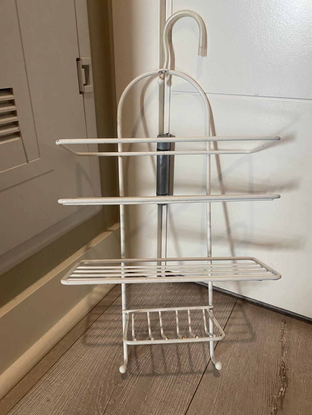 White Metal Shower Caddy Organizer