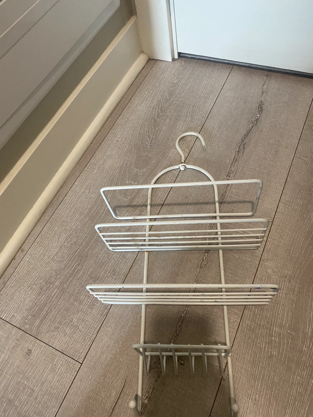 White Metal Shower Caddy Organizer - photo 4
