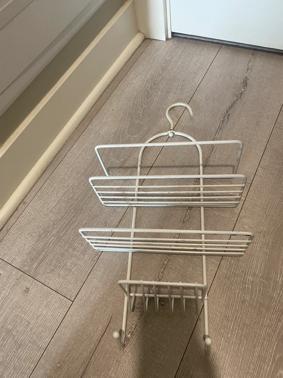 White Metal Shower Caddy Organizer - photo 2