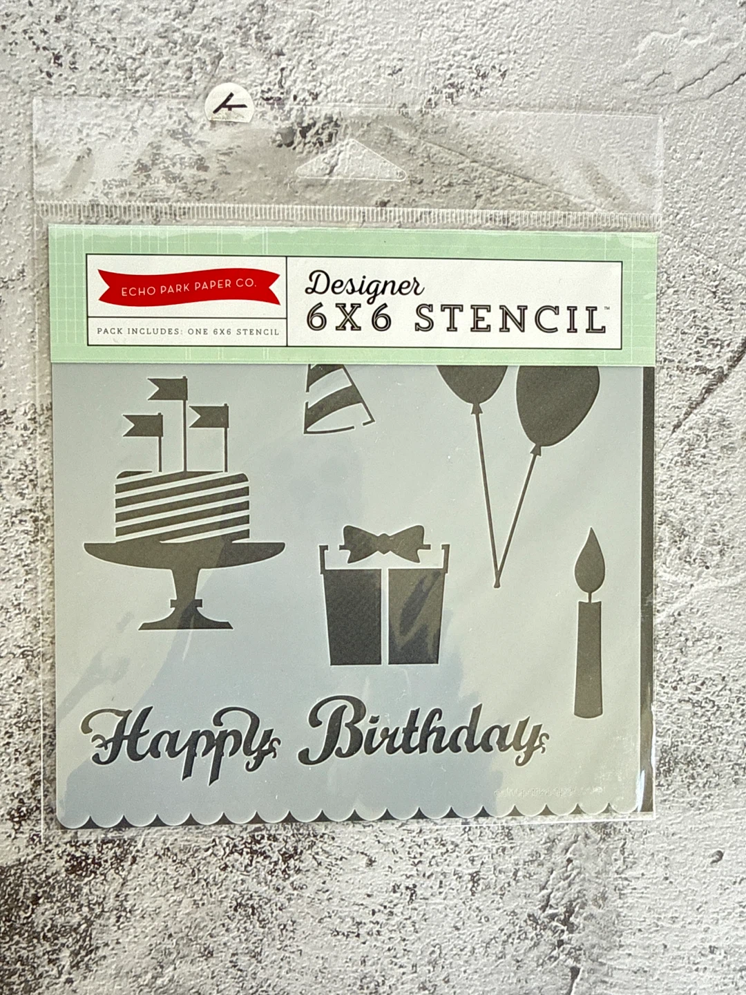 Echo Park Paper Co. Happy Birthday 6x6 Stencil