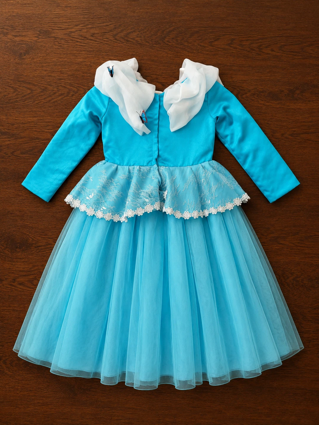 Blue Princess Dress with Butterflies - photo 2