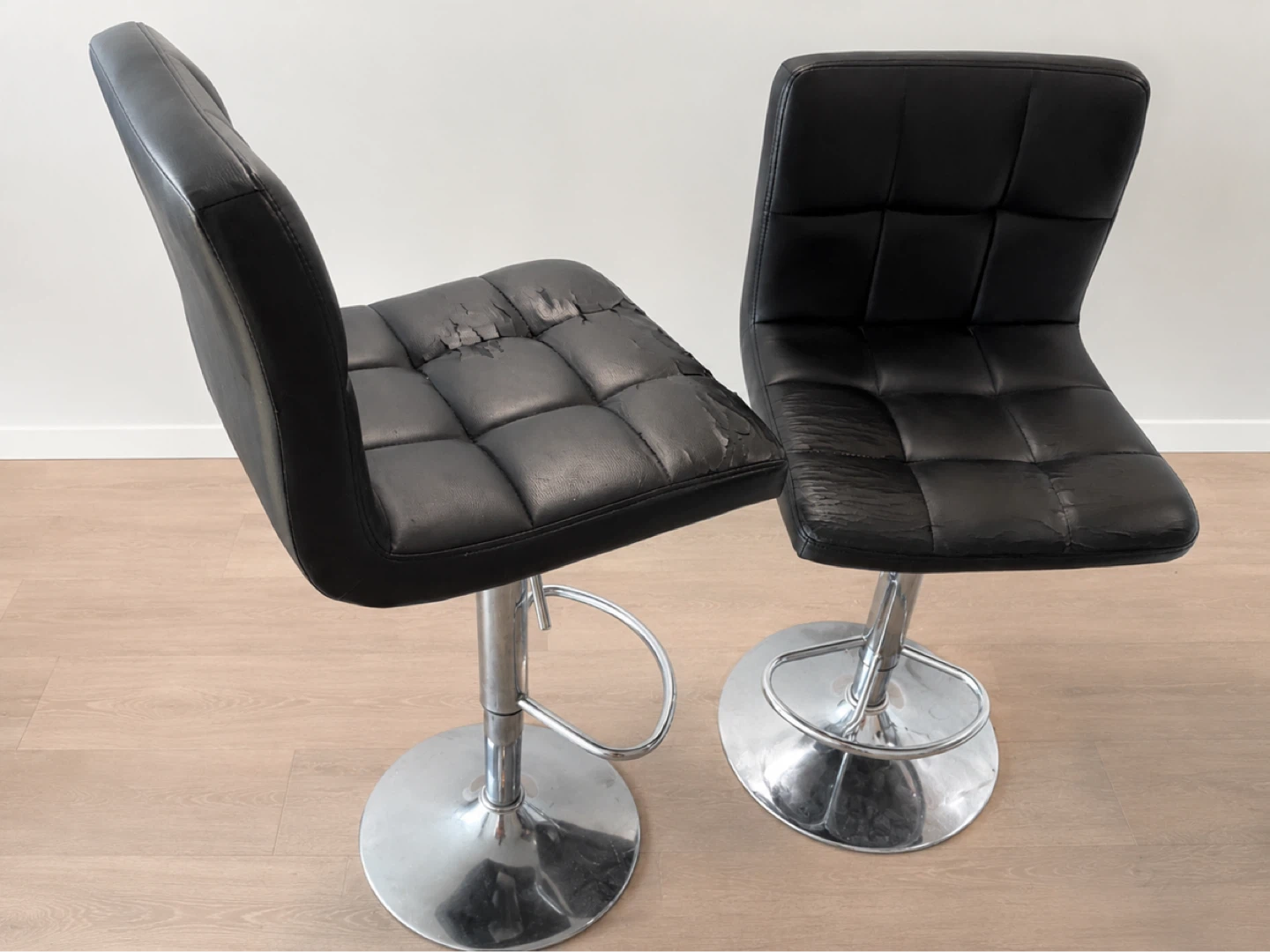 Black Bar Stools - Set of 2