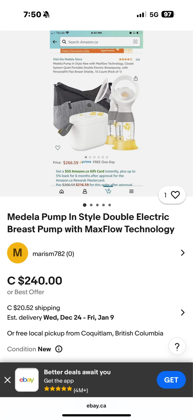 Medela Pump In Style Double Electric  Pump