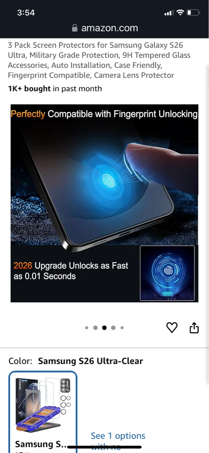 3 Pack Screen Protectors for Samsung Galaxy S26 Ultra - photo 4