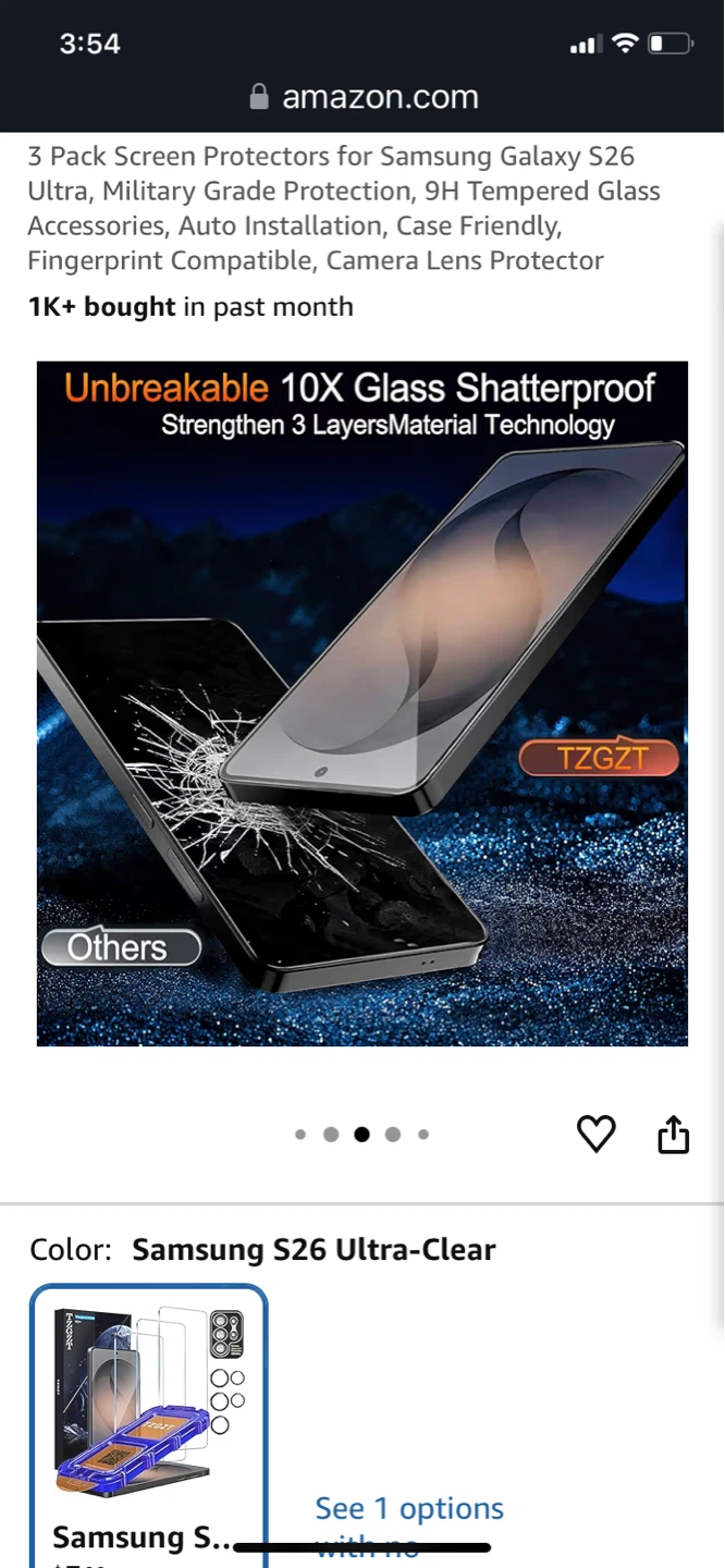 3 Pack Screen Protectors for Samsung Galaxy S26 Ultra - photo 5
