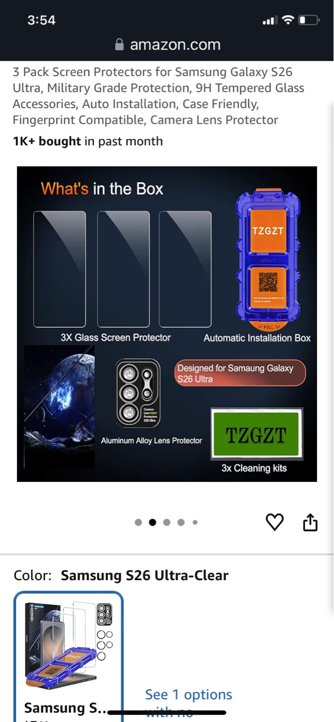 3 Pack Screen Protectors for Samsung Galaxy S26 Ultra - photo 2