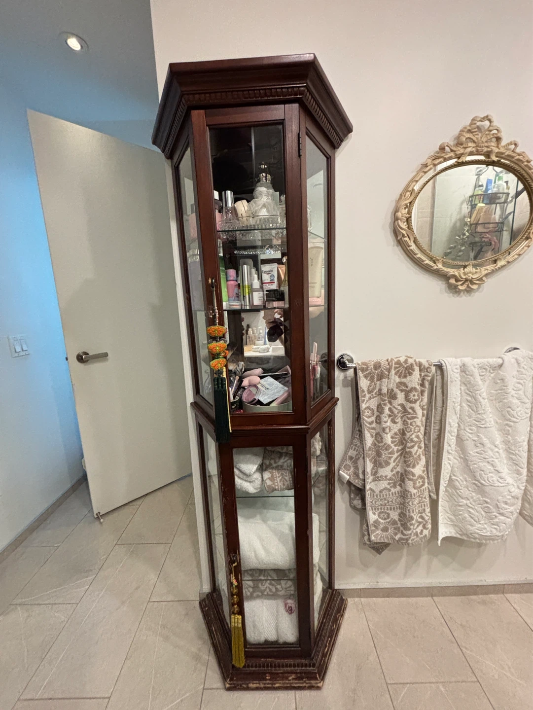 Corner Curio Display Cabinet