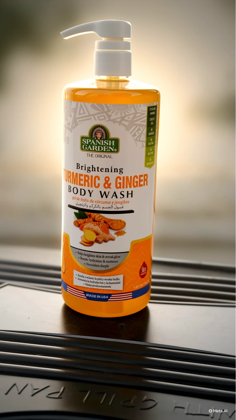 Spanish Garden Brightening Turmeric & Ginger Body Wash 1 Liter - photo 2
