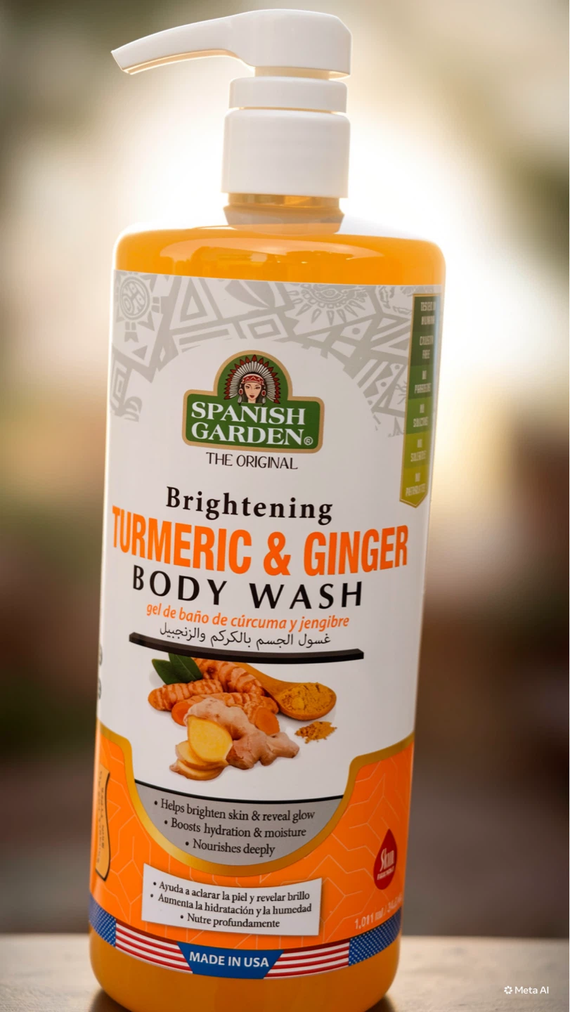 Spanish Garden Brightening Turmeric & Ginger Body Wash 1 Liter - photo 3