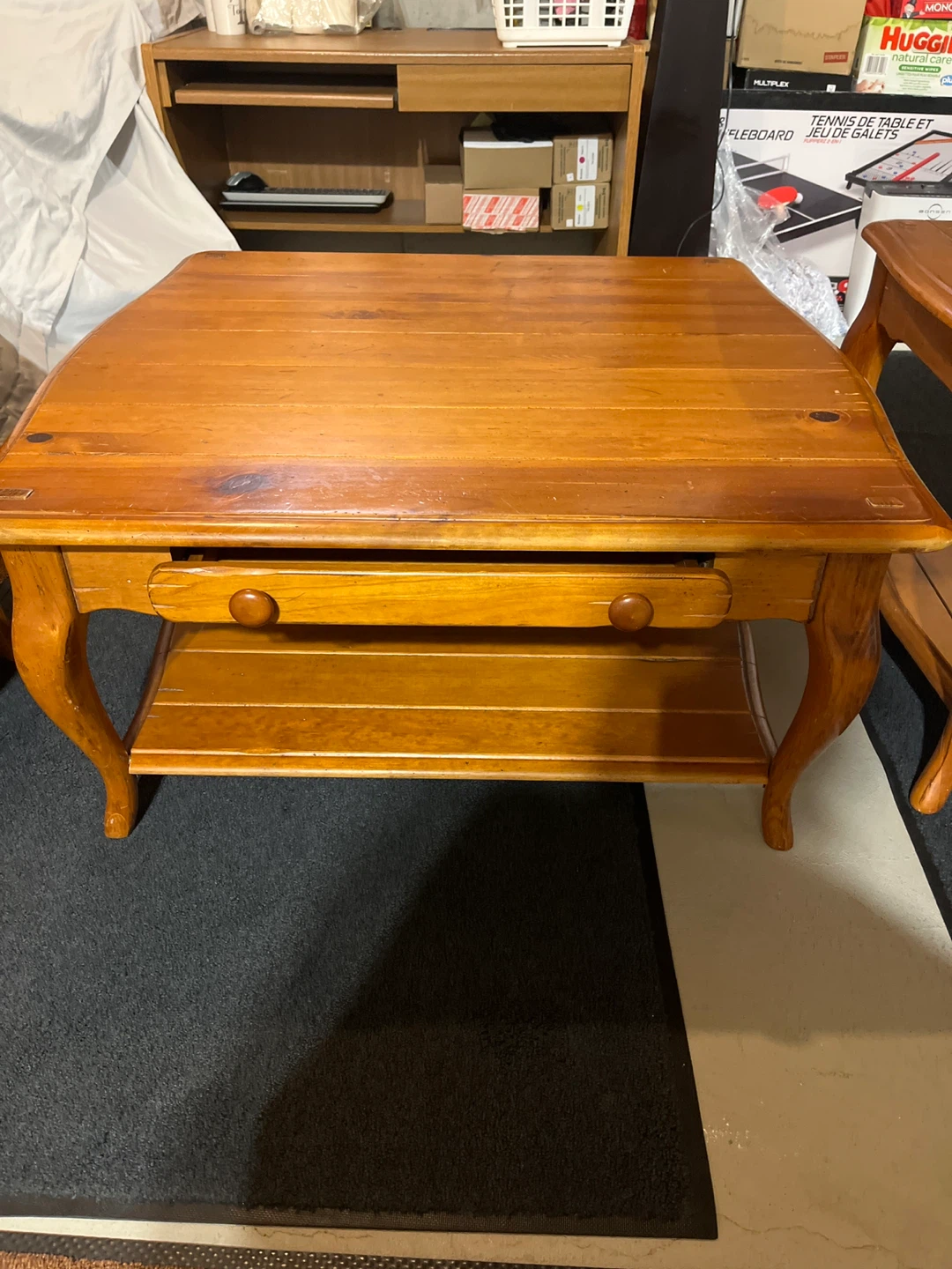 Set of 3 solid wood tables - photo 3