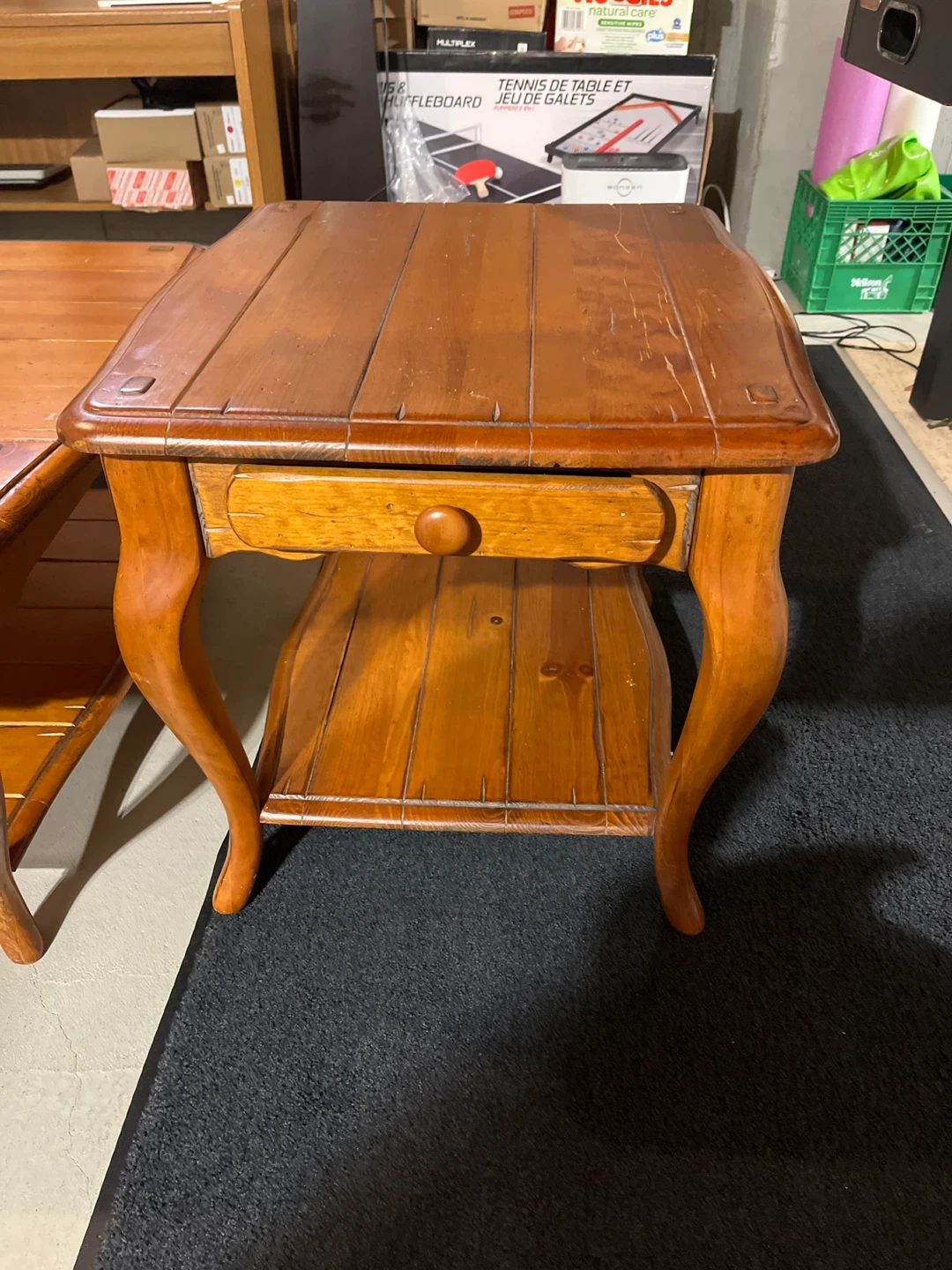 Set of 3 solid wood tables - photo 4