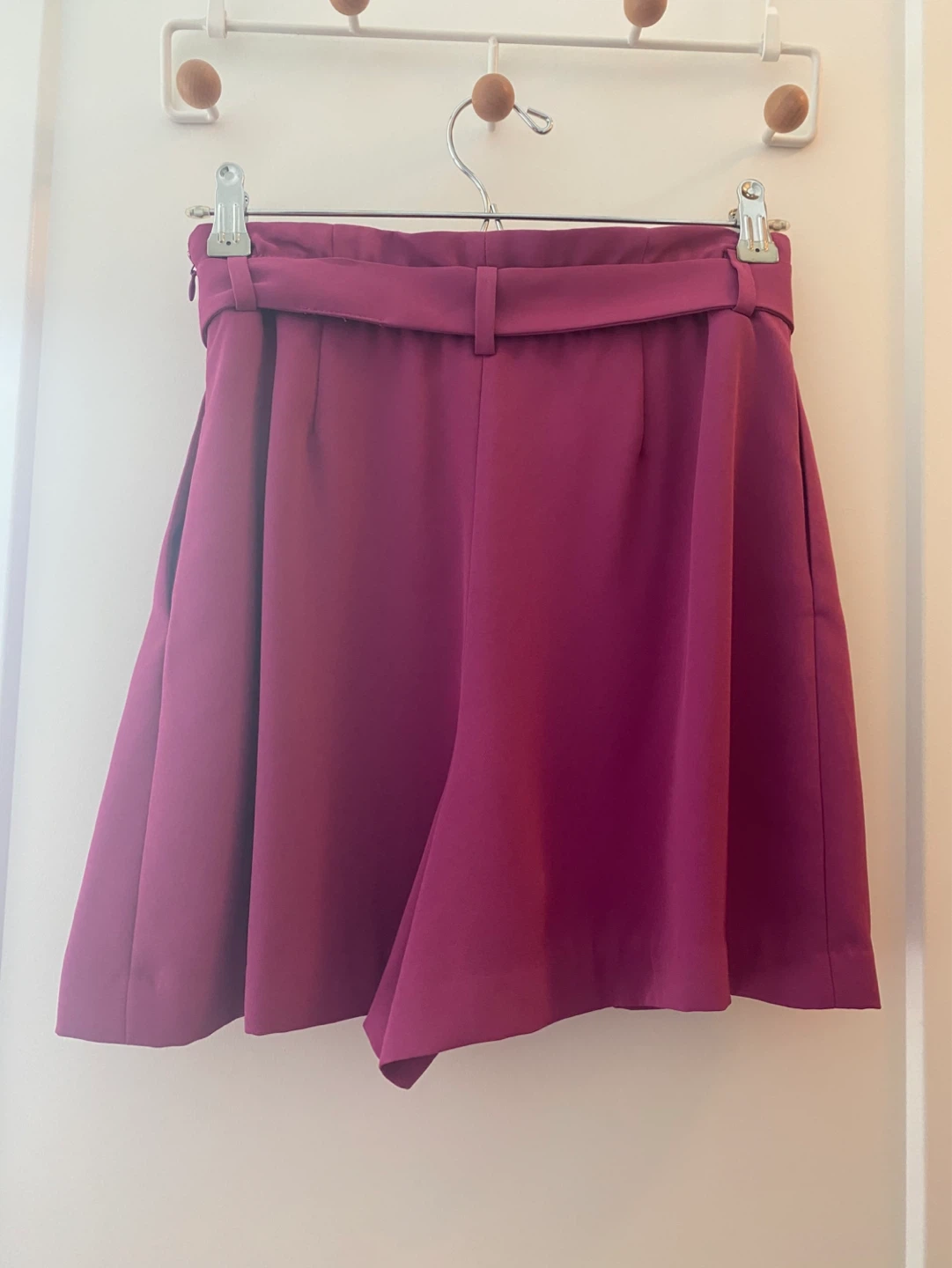 UNIQLO Women's S Magenta Polyester Shorts with Belt - photo 2