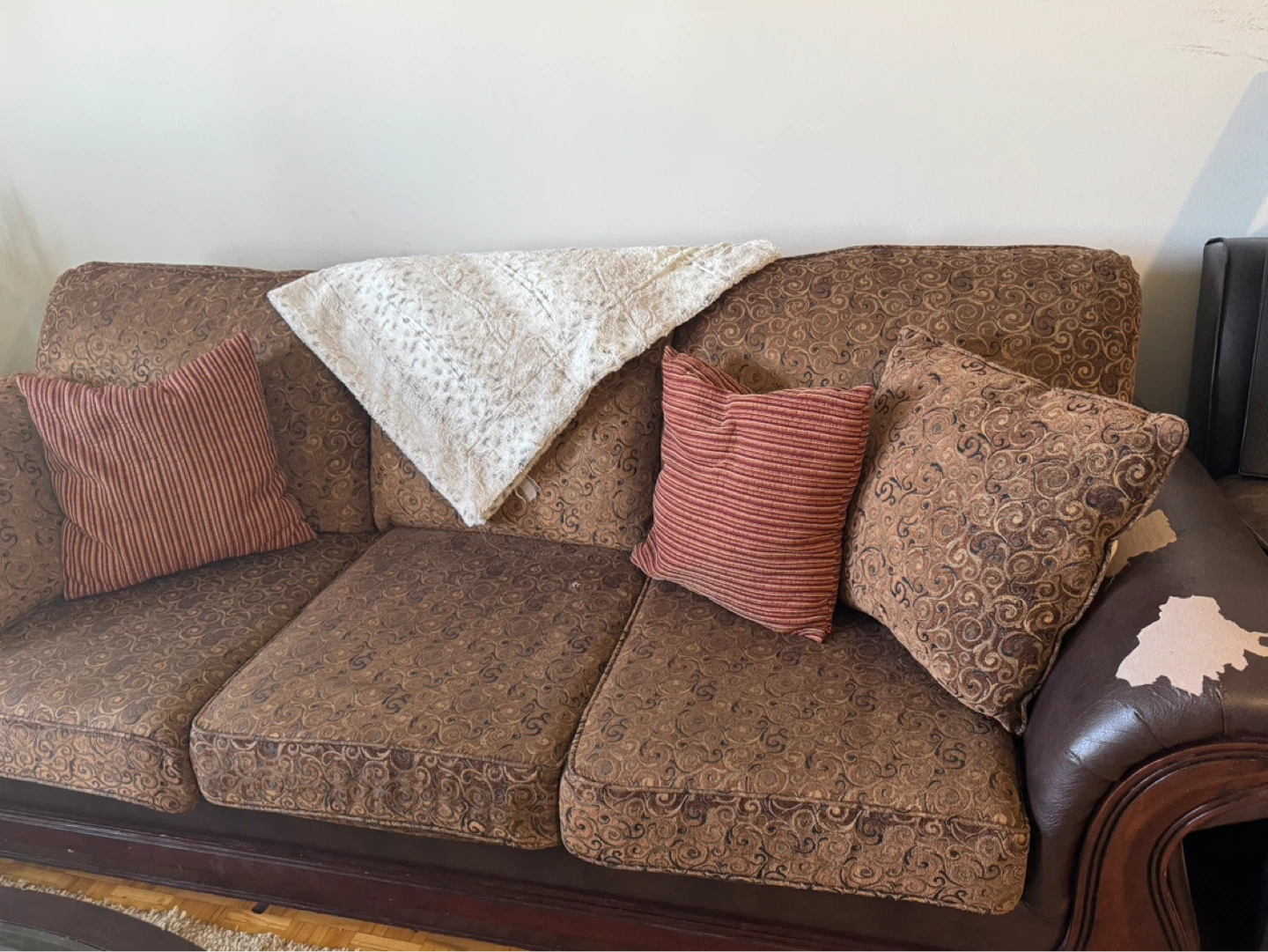 Brown Sofa and Matching Armchair Set - photo 4