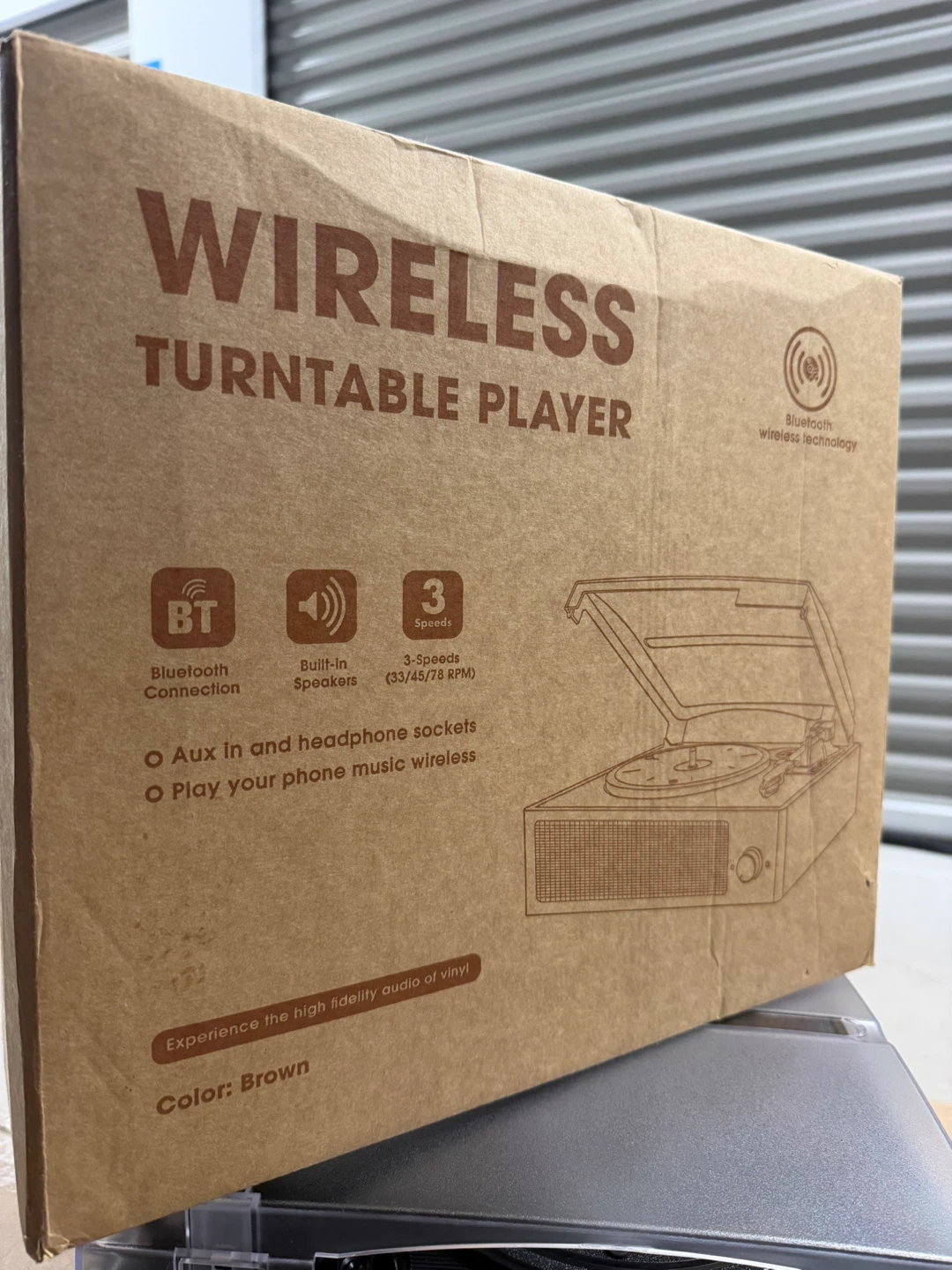 Vinyl Player Bluetooth Turntable with 3 Speed - photo 5
