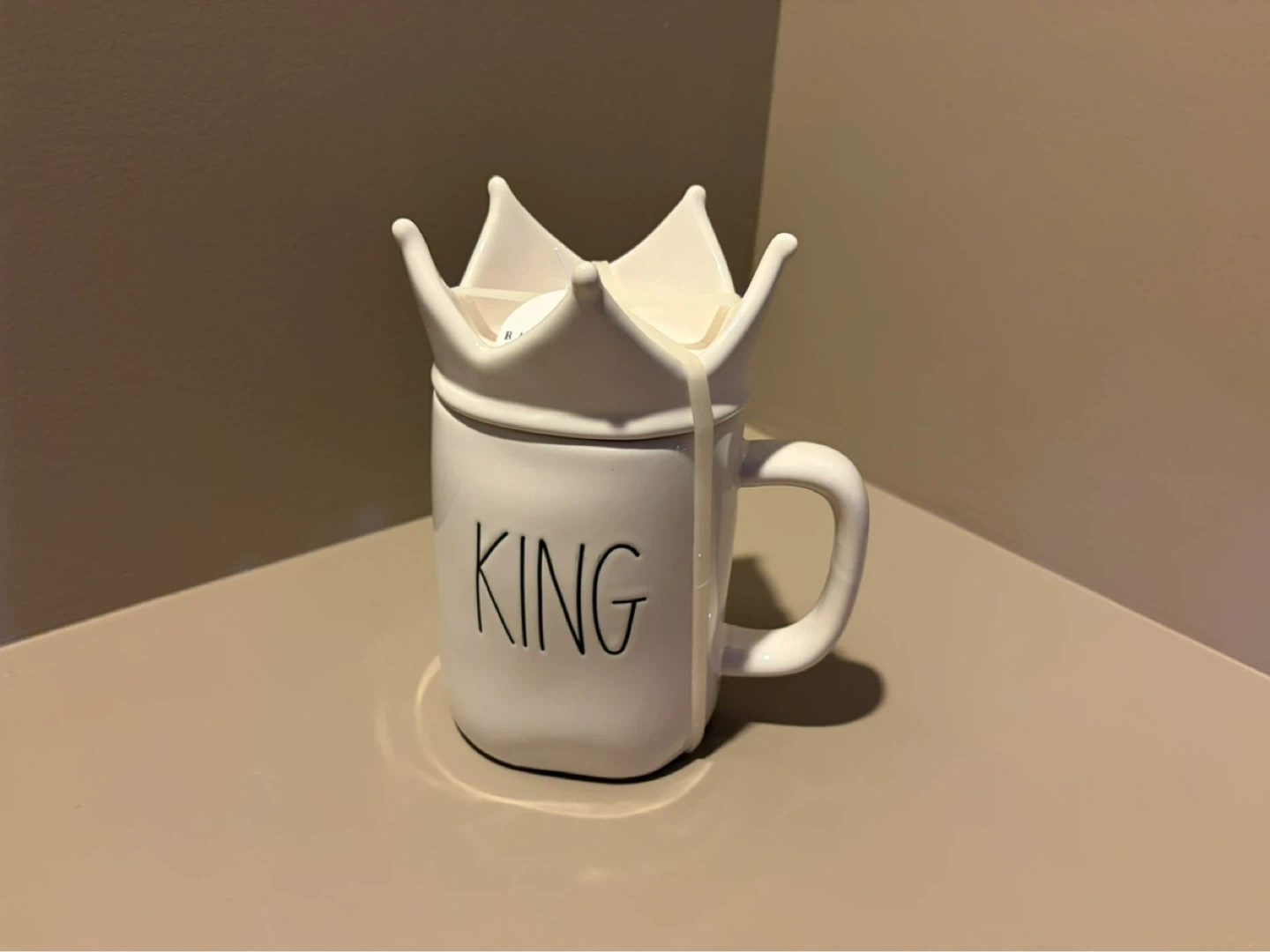 Rae Dunn "Queen Mom" Mug with Crown Lid