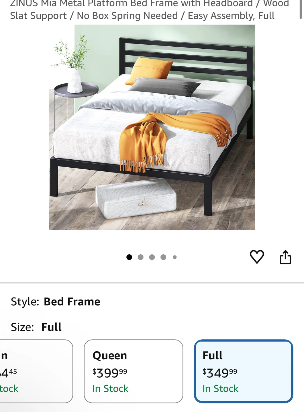 Metal bed frame