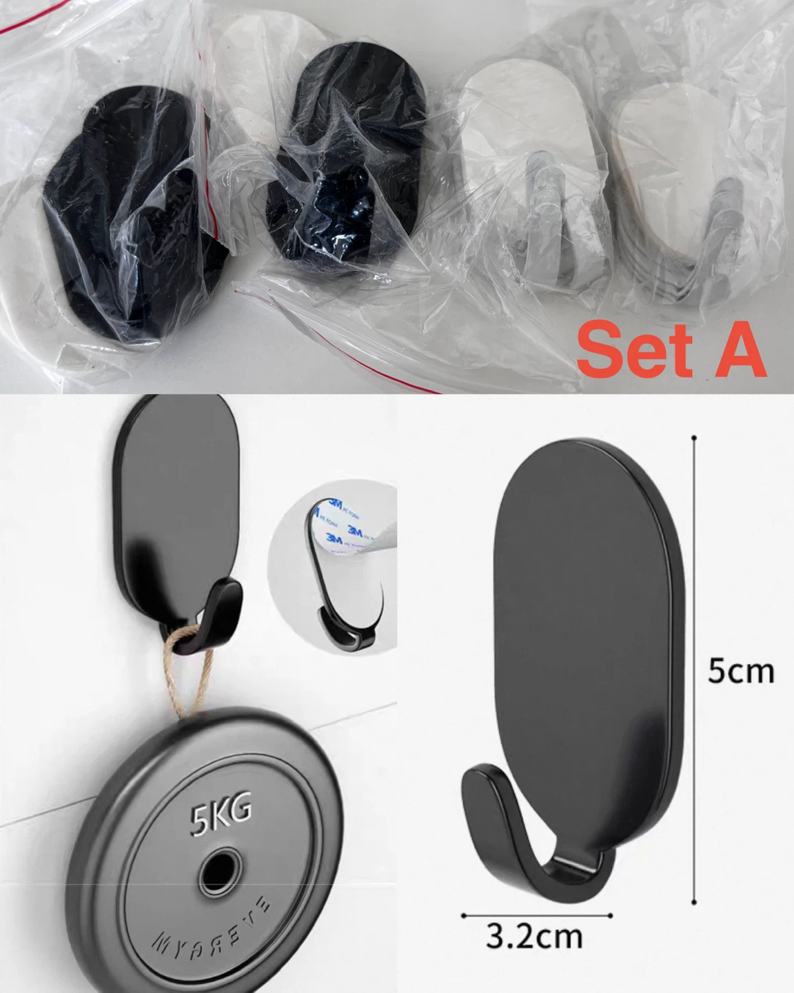 Brand New Multi-Style Hanging Hooks Set (Adhesive & Suction) - photo 2