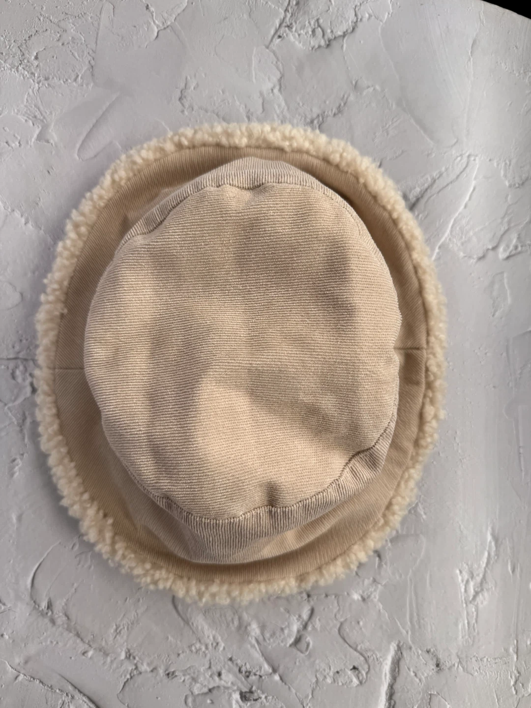 Cream Sherpa Lined Bucket Hat