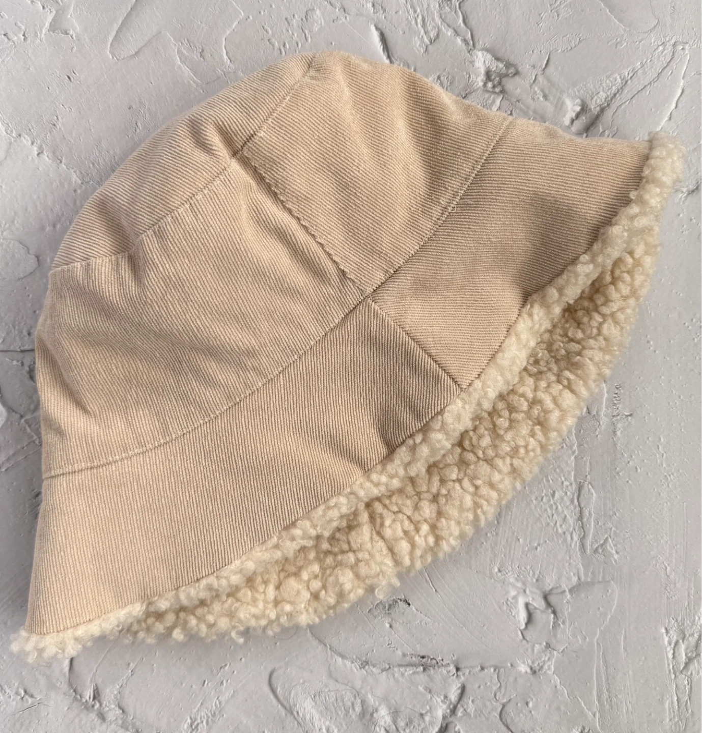 Cream Sherpa Lined Bucket Hat - photo 2