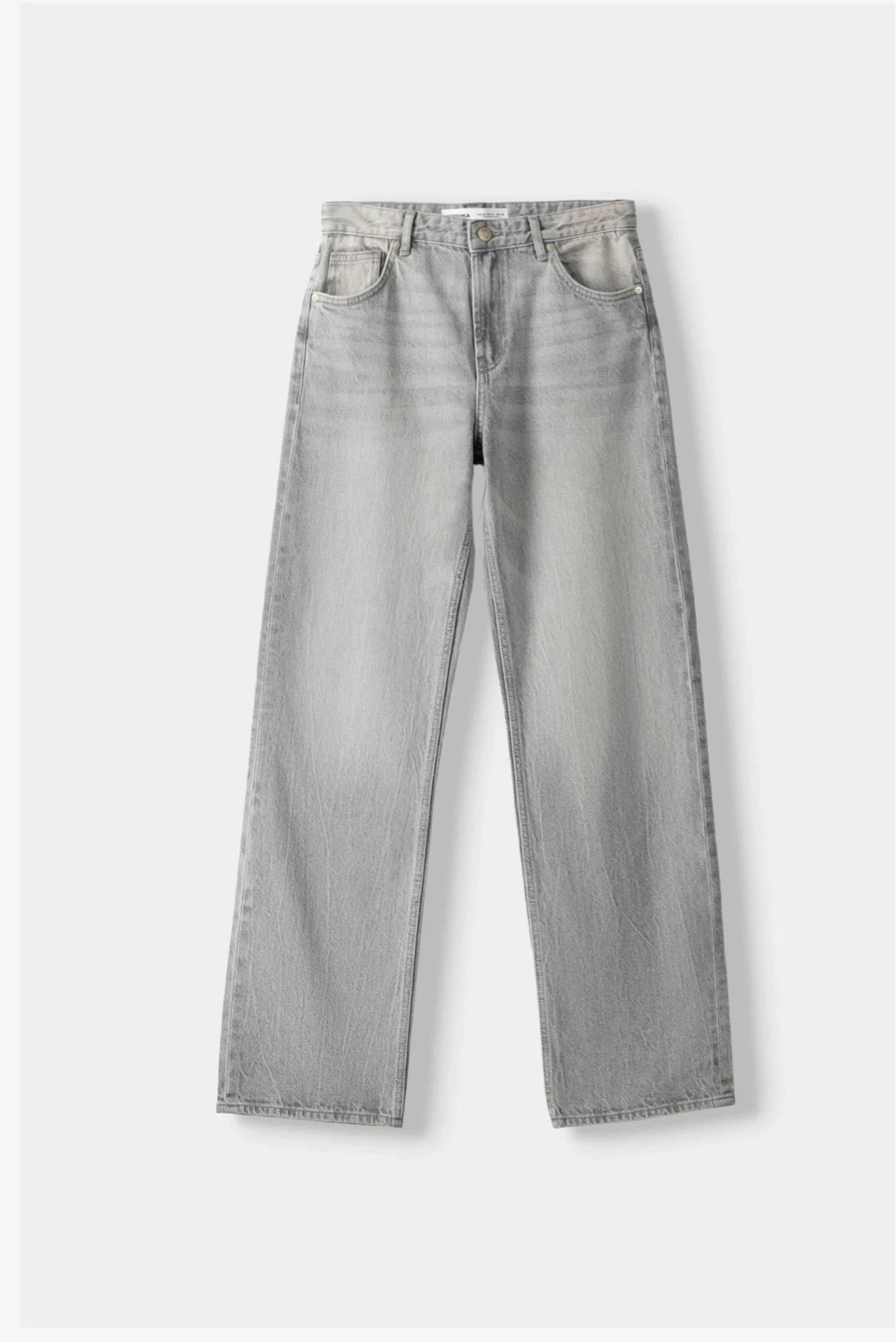 Women's Grey Straight Leg Jeans