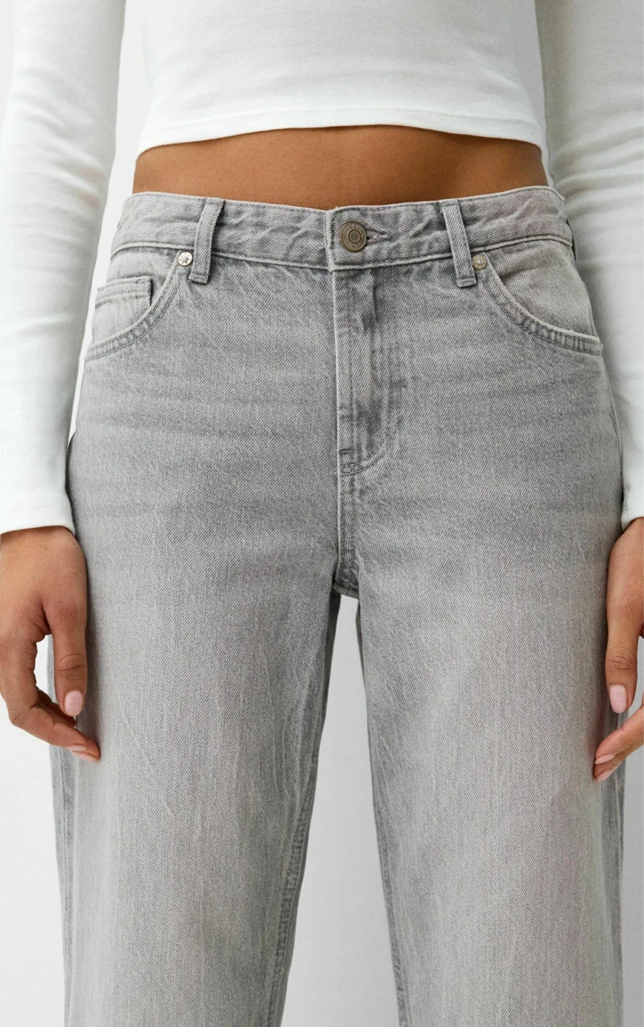 Women's Grey Straight Leg Jeans - photo 4