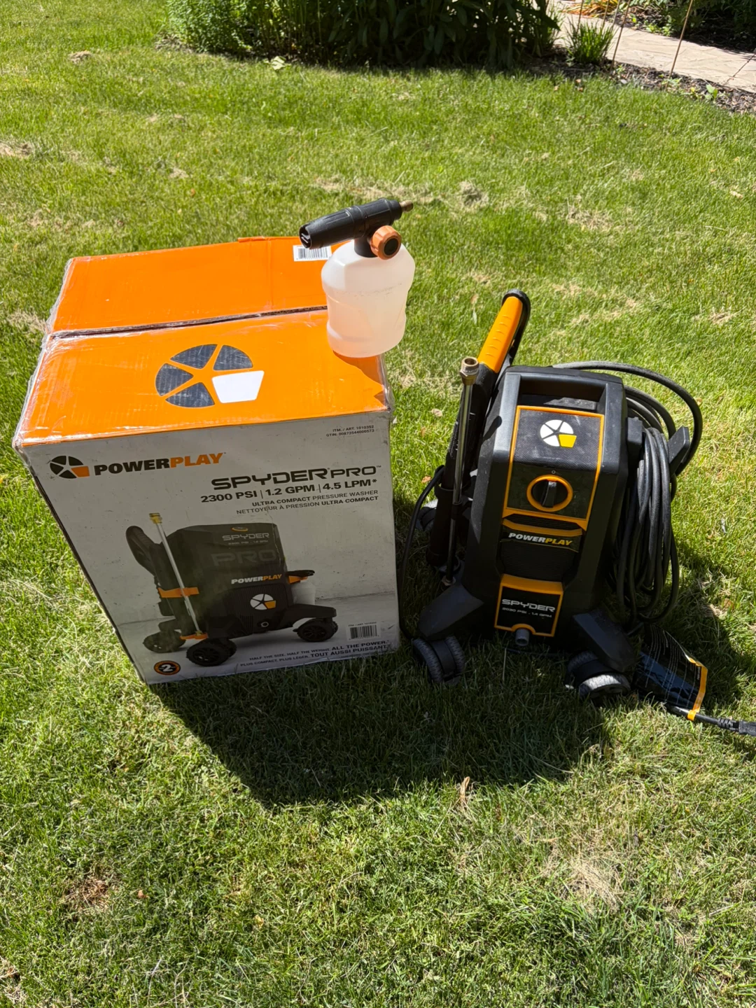 PowerPlay Spyder Pro 2300 PSI Pressure Washer + Foam Cannon