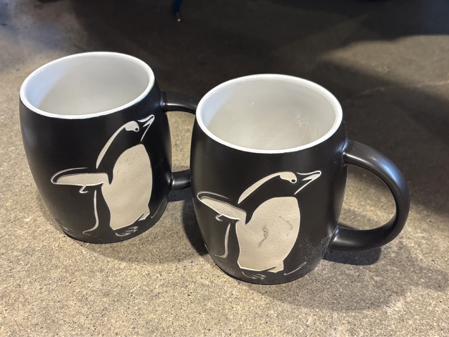 Black Penguin Mugs (Set of 2)