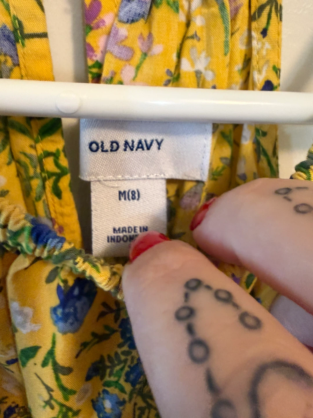 Old Navy Girls Yellow Floral Dress M(8) - photo 2