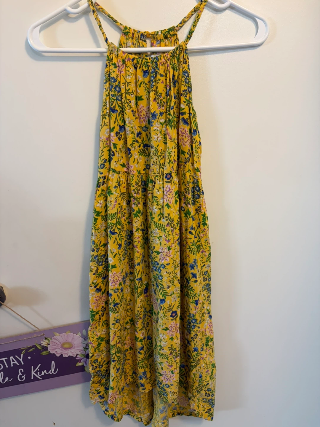 Old Navy Girls Yellow Floral Dress M(8)