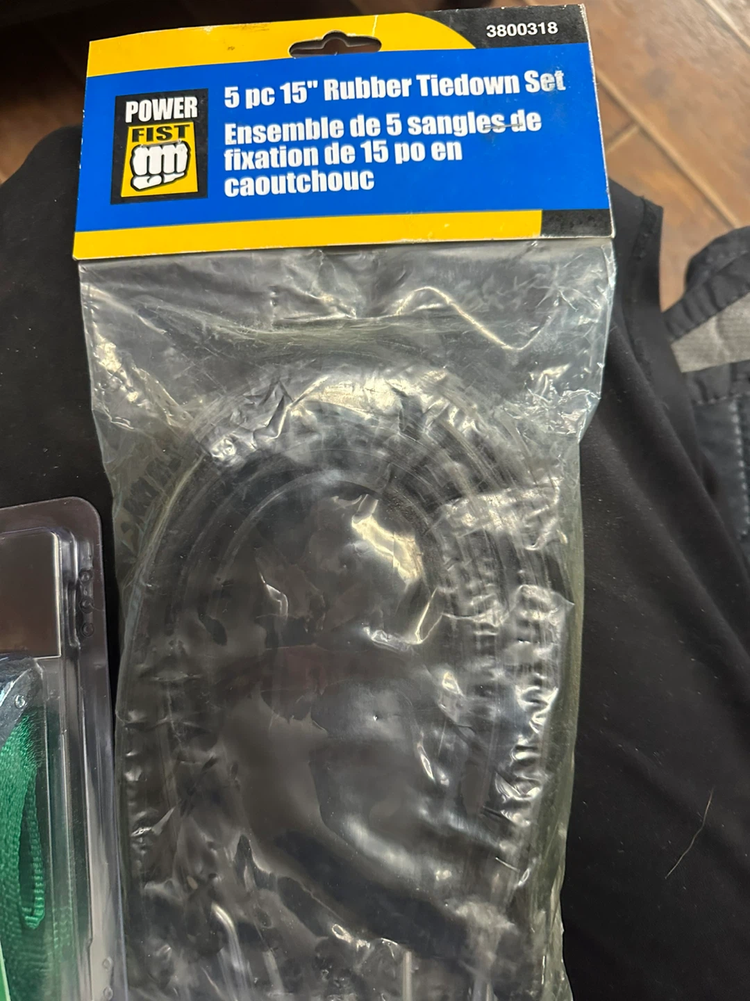 Power Fist 5 pc 15" Rubber Tiedown Set