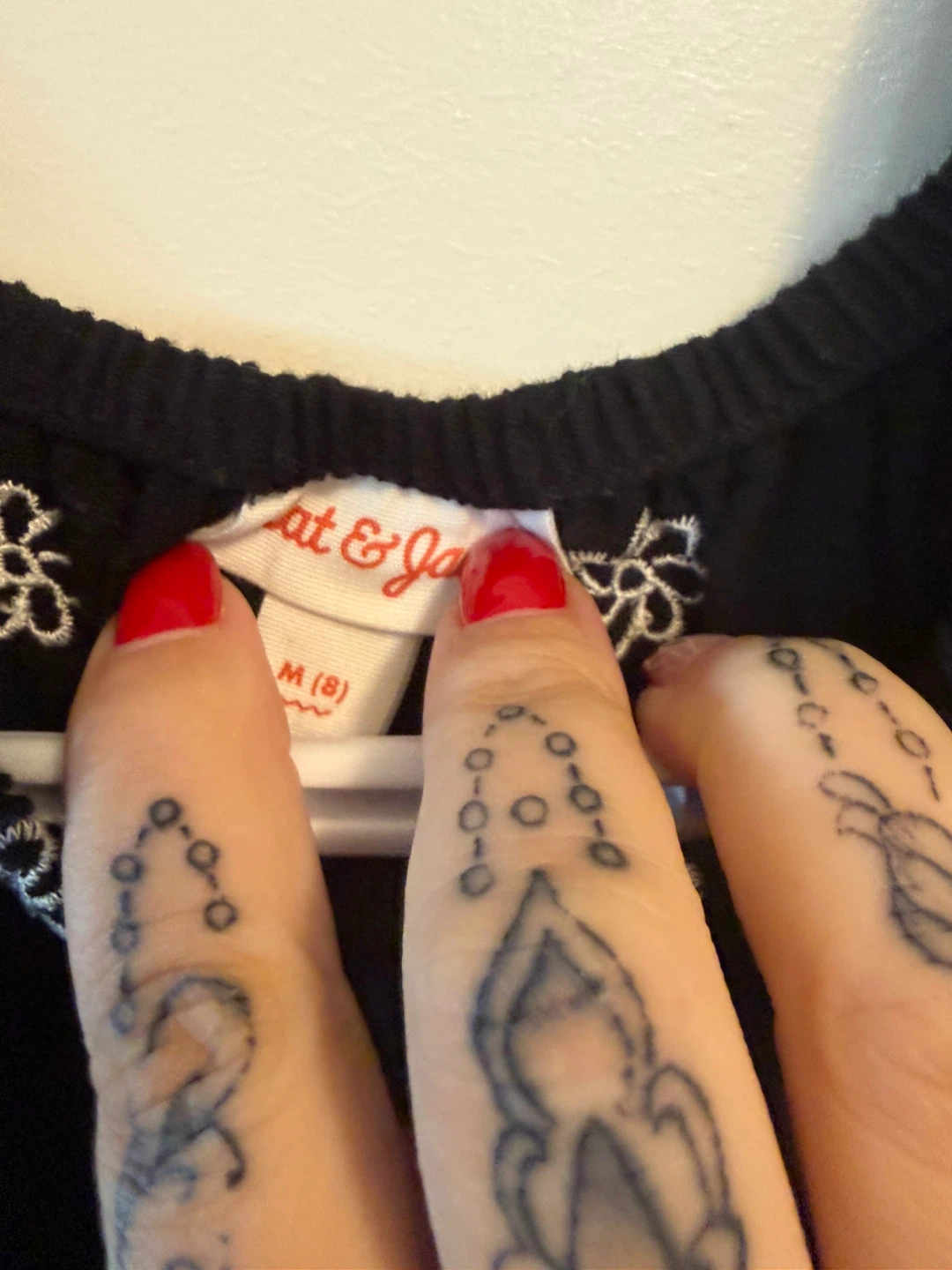 Kids Cat & Jack Black Embroidered Dress M (8) - photo 2