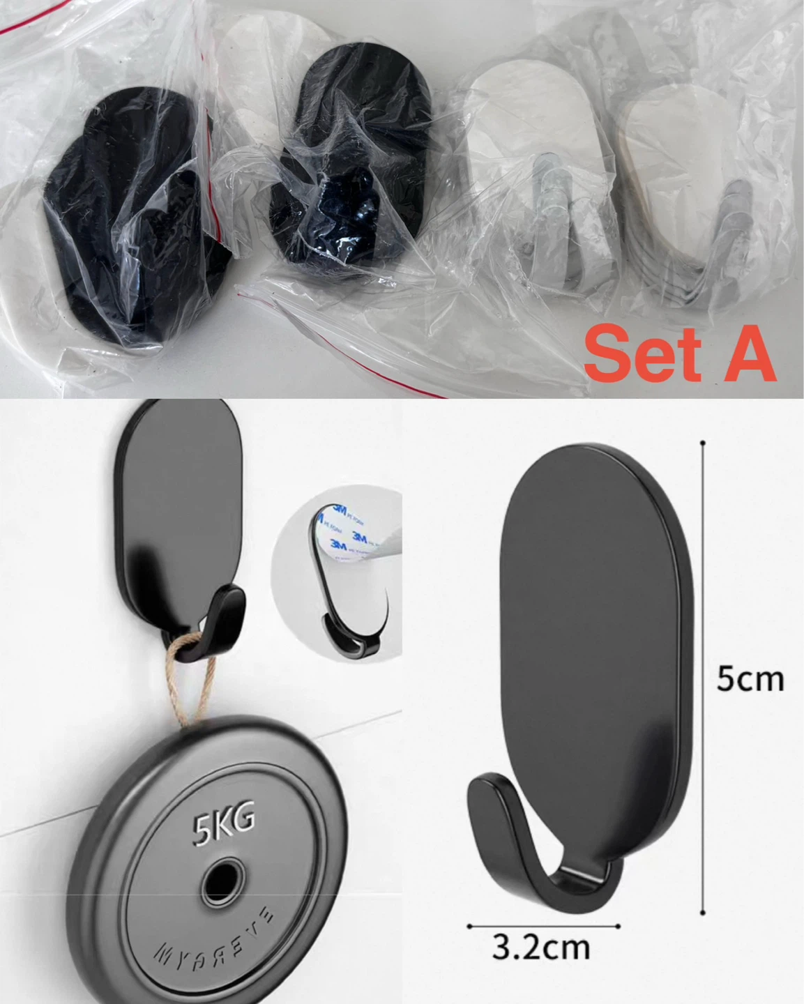 Brand New Multi-Style Hanging Hooks Set (Adhesive & Suction) - photo 2