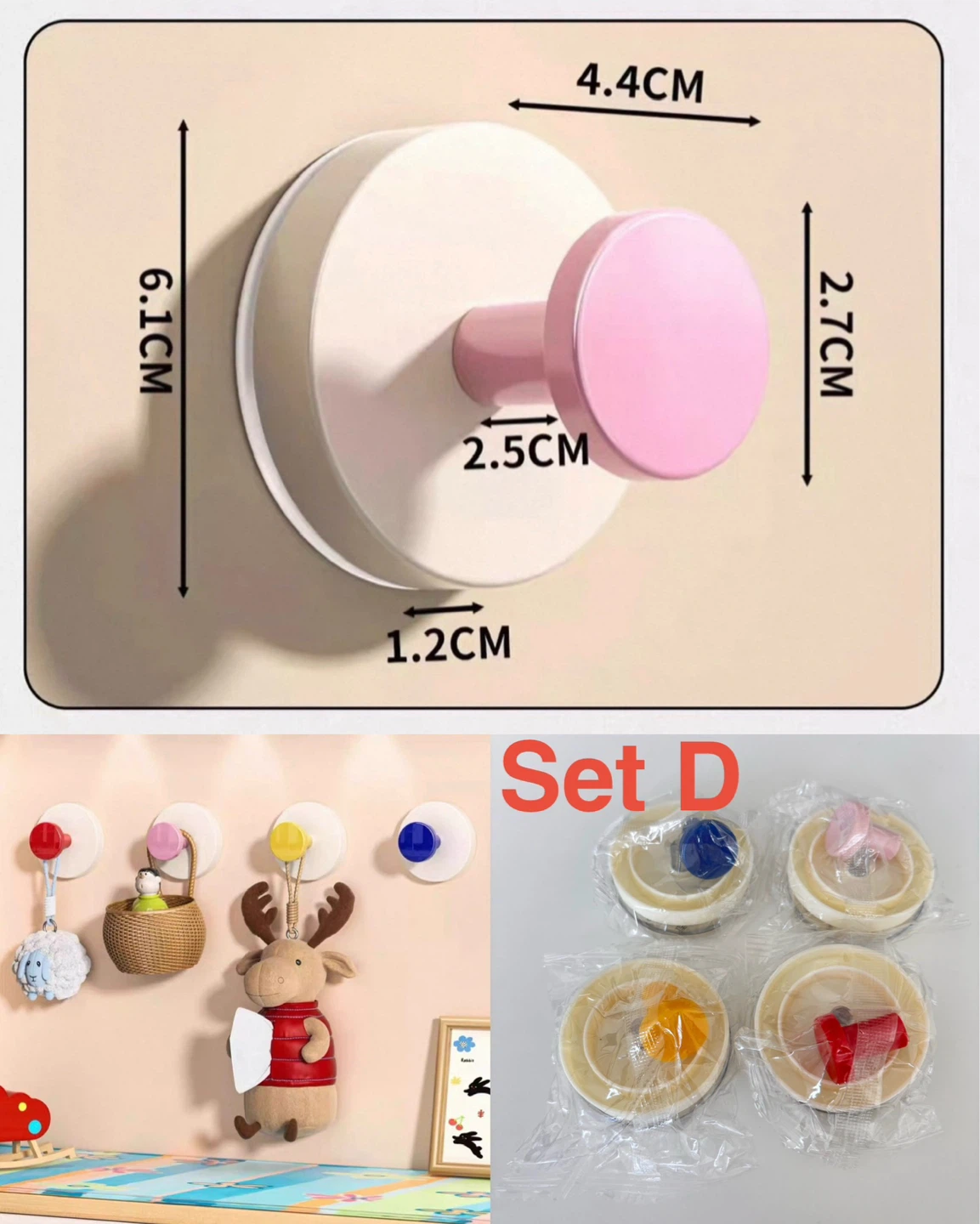 Brand New Multi-Style Hanging Hooks Set (Adhesive & Suction) - photo 5