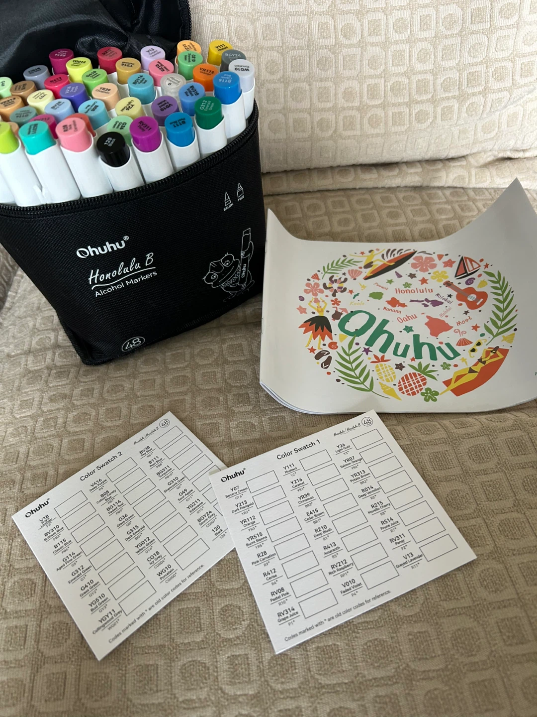 Ohuhu Honolulu B Alcohol Markers (48 Set)