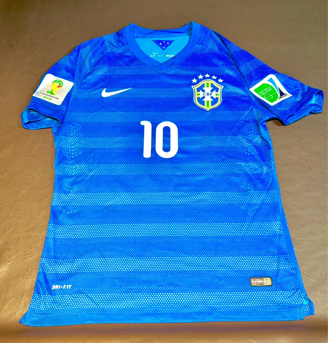 AUTHENTIC NEYMAR JR. BRAZIL WORLD CUP NIKE PLAYERS JERSEY - photo 2