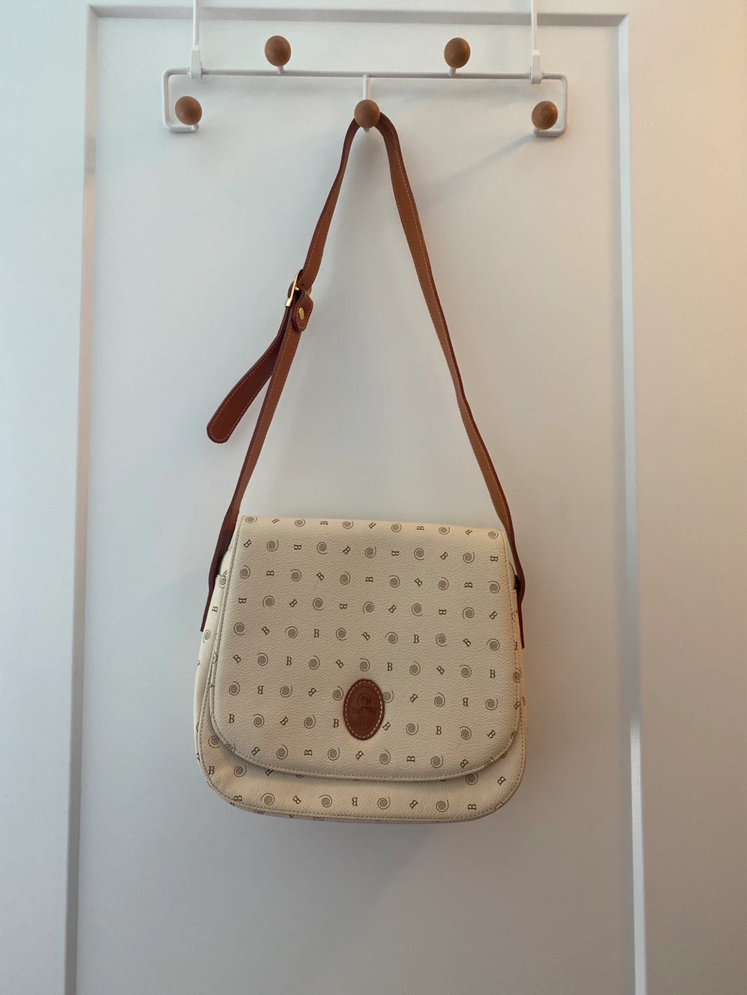 Il Nuovo Barocco Cream & Brown Monogram Crossbody Bag