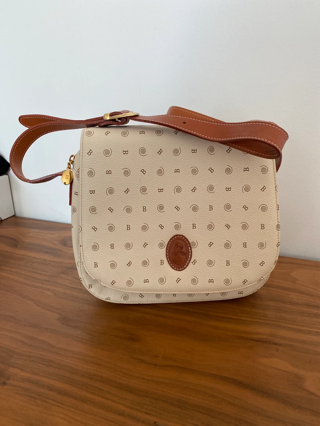 Il Nuovo Barocco Cream & Brown Monogram Crossbody Bag - photo 5