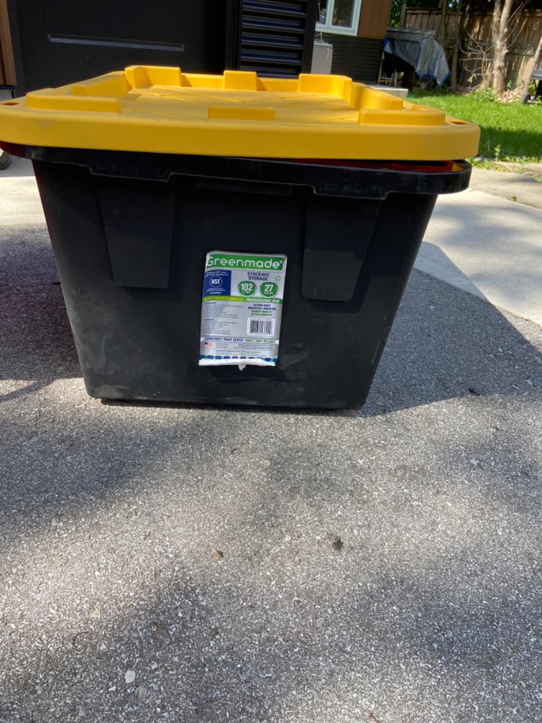 Greenmade Storage Bin with Yellow Lid