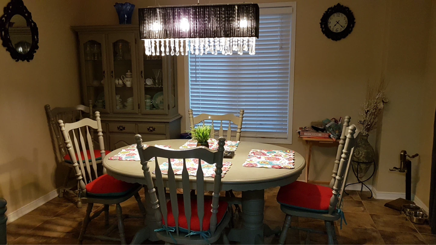 Round Dining Table Set with 6 Chairs - photo 3