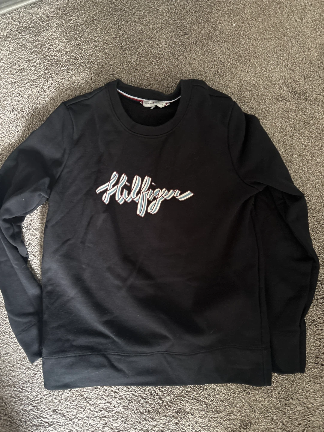 Tommy Hilfiger Black Crewneck Sweatshirt