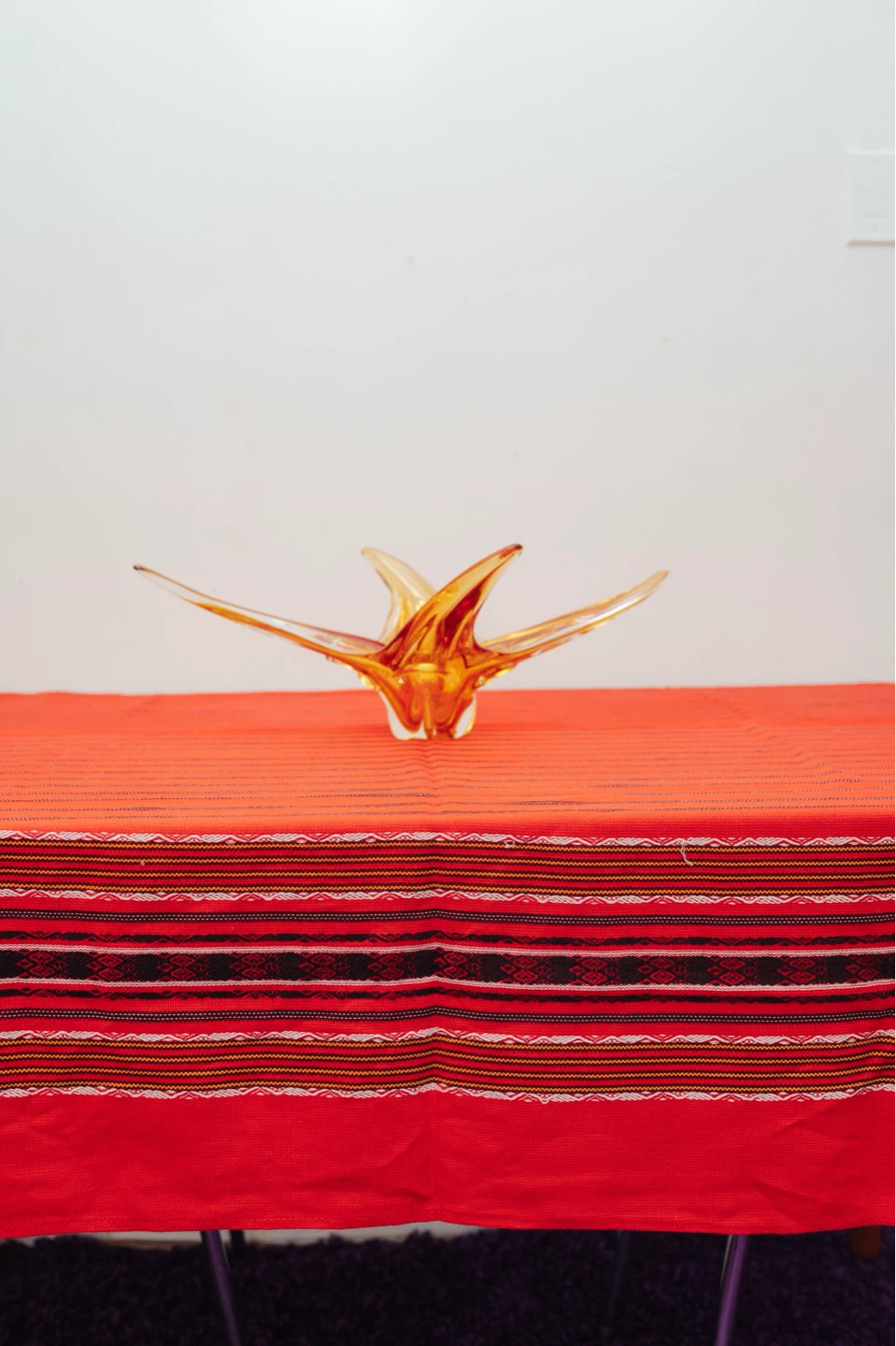Vintage 1970s Woven Sunset Stripe Tablecloth - photo 3