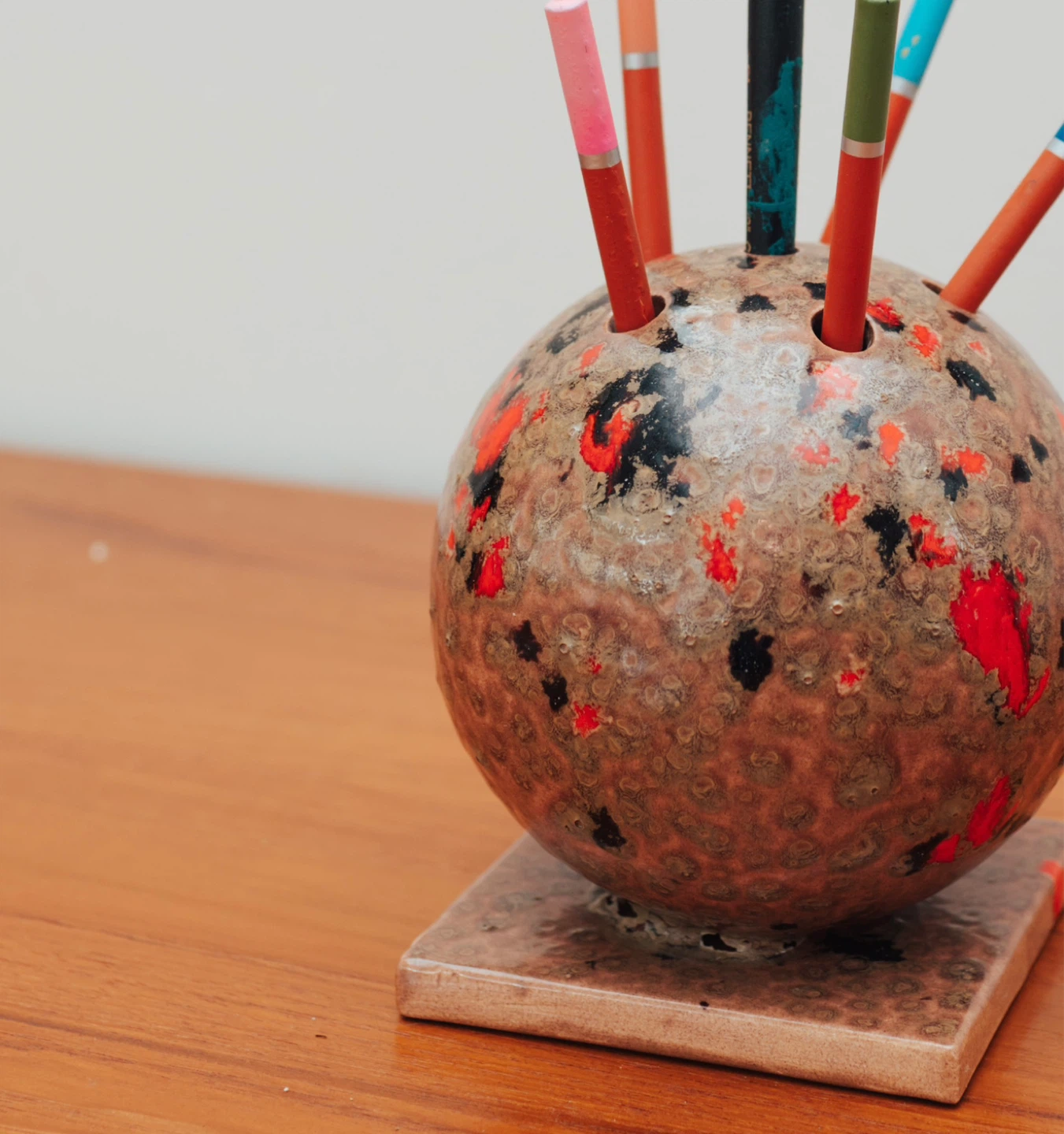 Vintage Artist’s Ceramic Pencil & Brush Holder