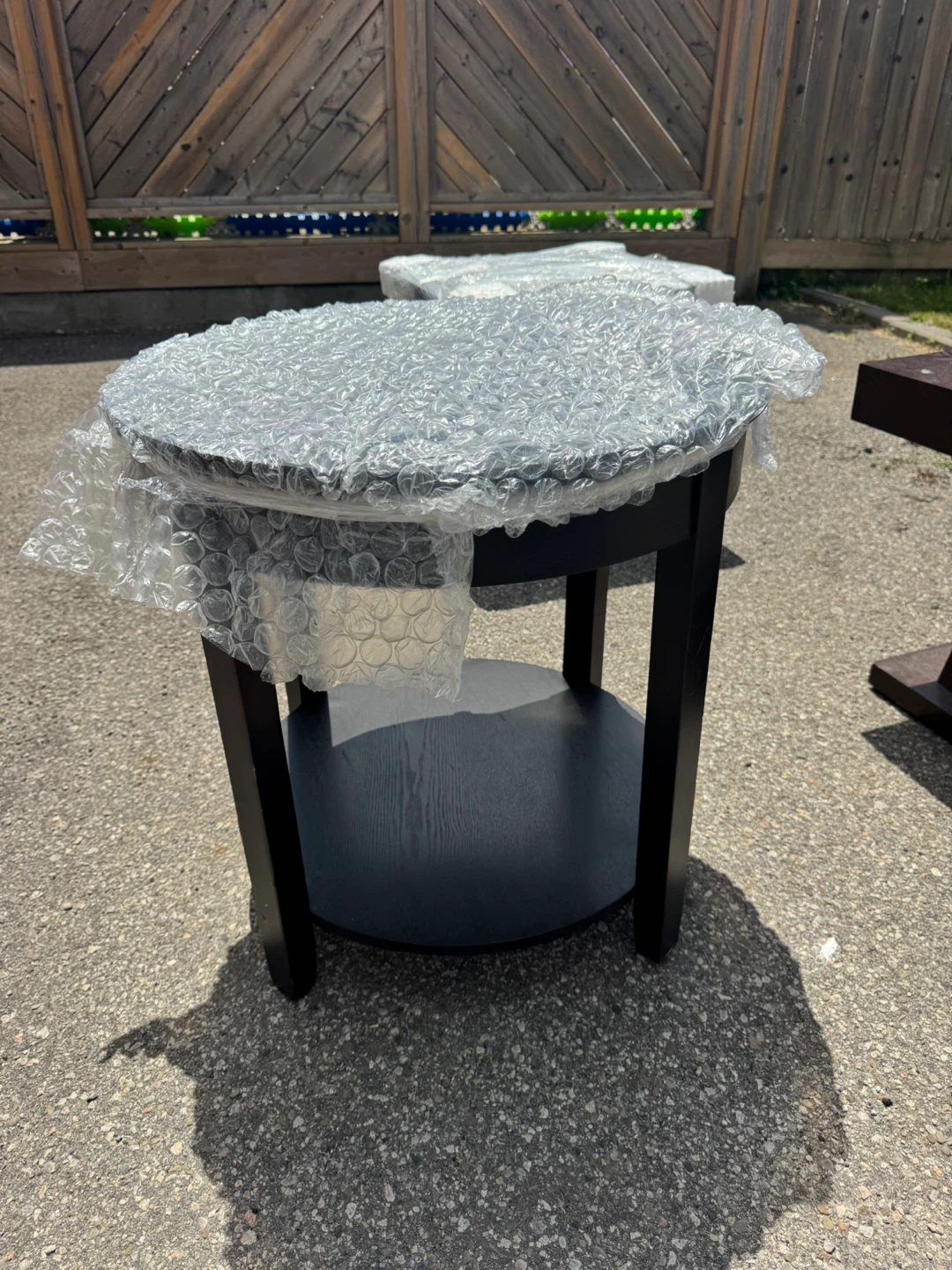 Black End Table with Shelf