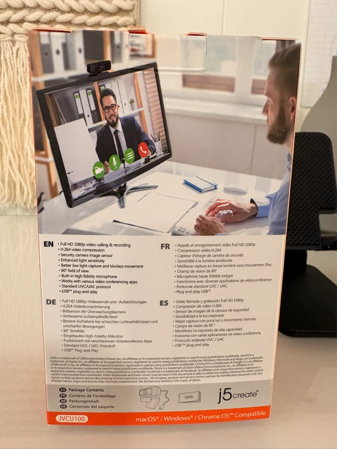 Webcam USB HD with 360° Rotation (JVCU100) - photo 3