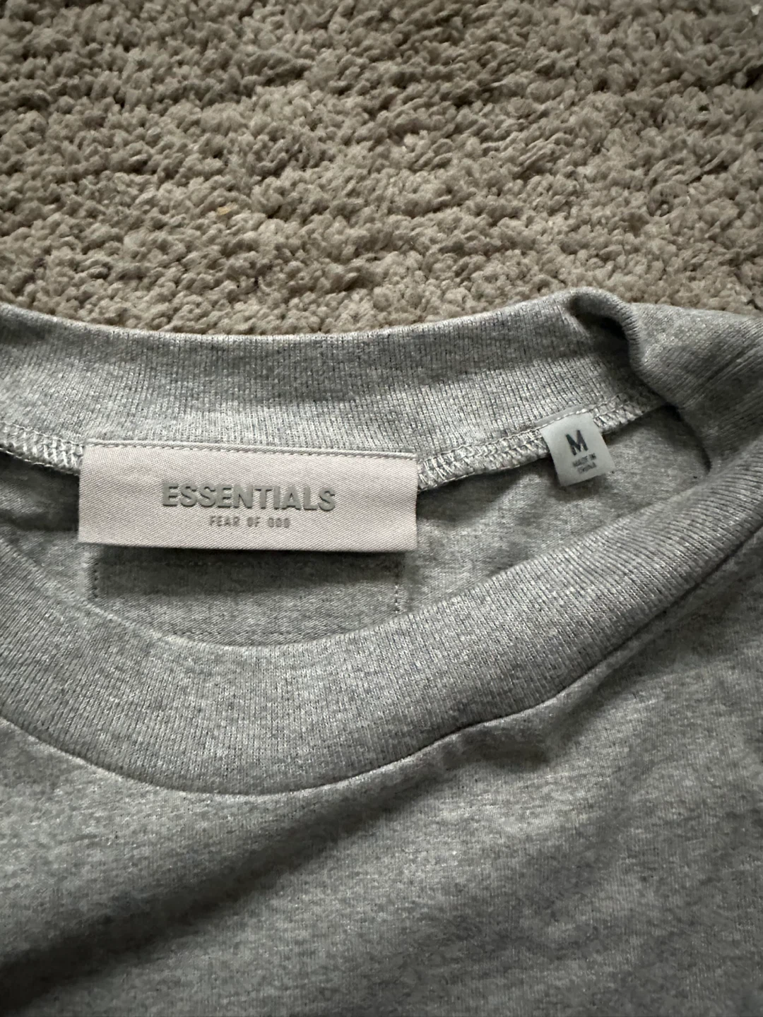 Essentials T-Shirt Grey Oatmeal - photo 3