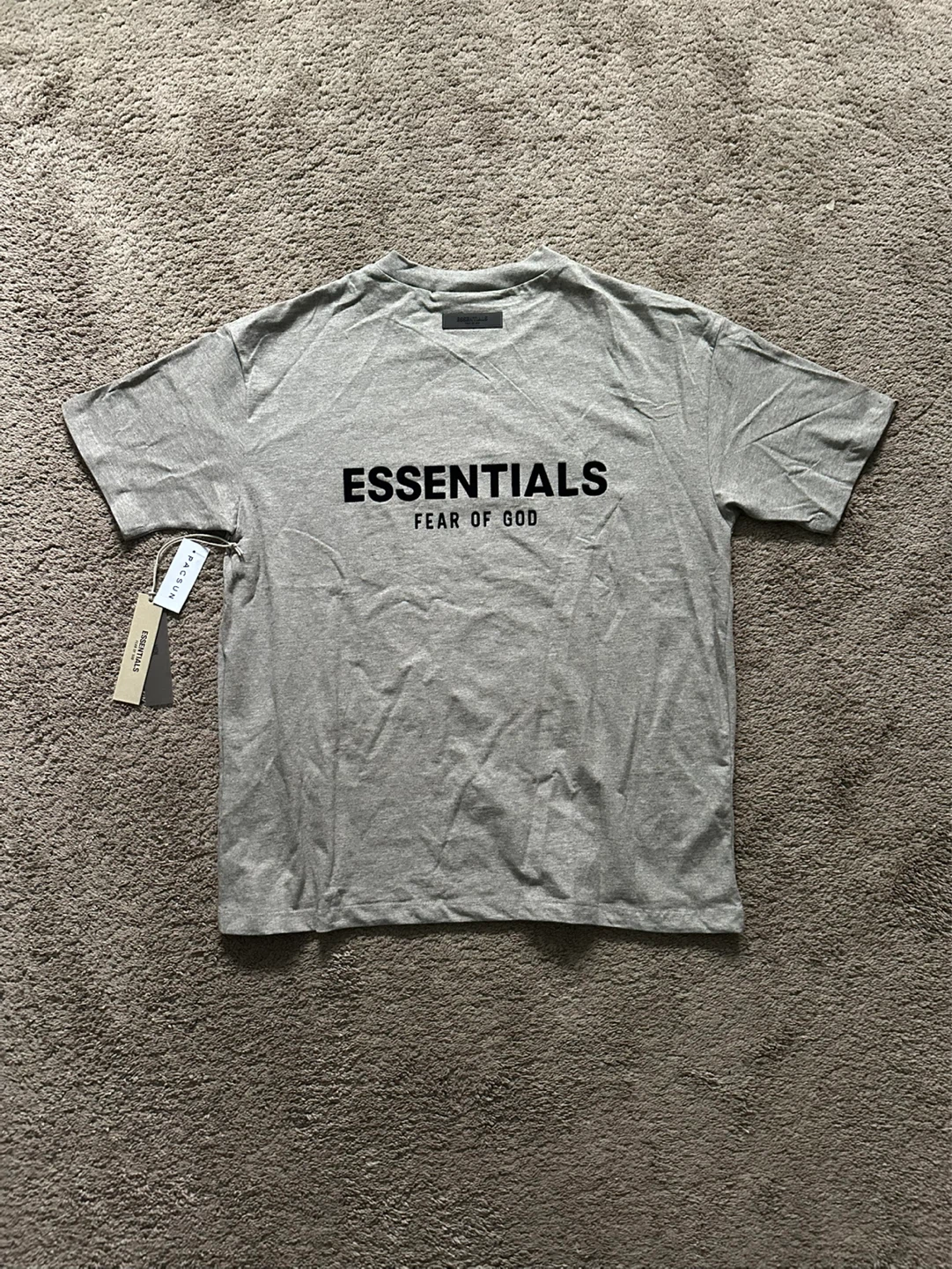 Essentials T-Shirt Grey Oatmeal - photo 2