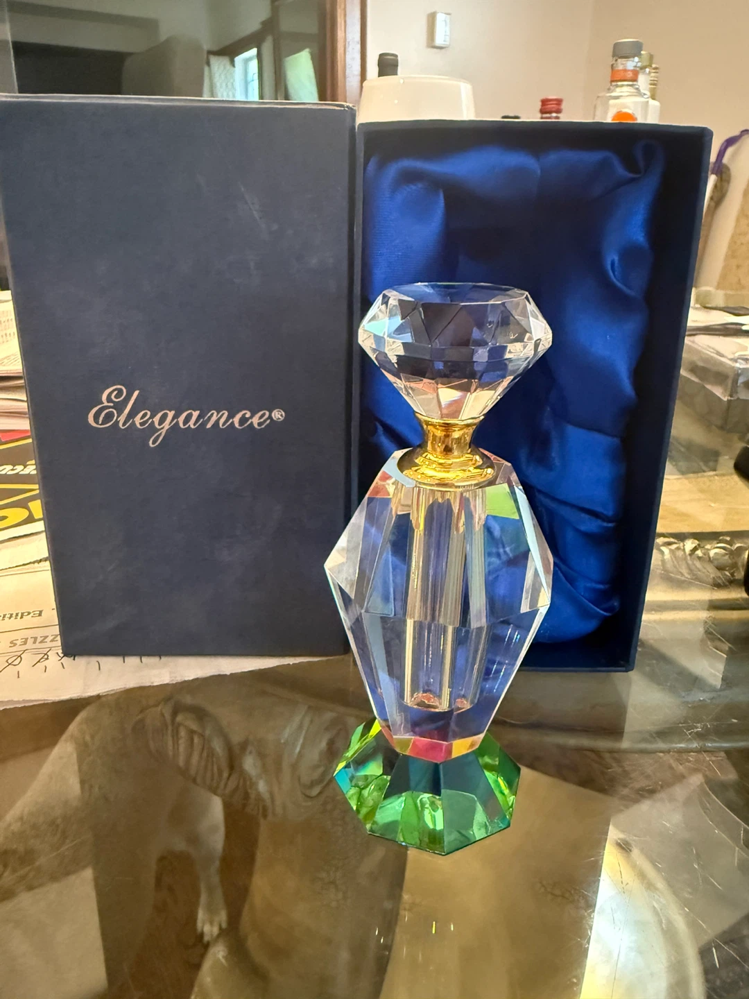 Elegance Crystal Perfume Bottle with Applicator - photo 2