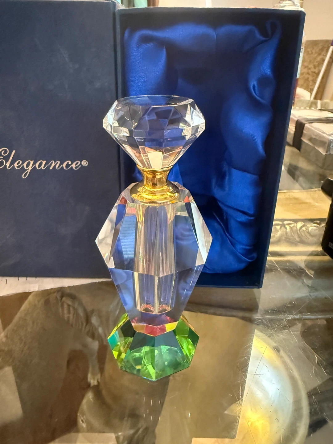 Elegance Crystal Perfume Bottle with Applicator
