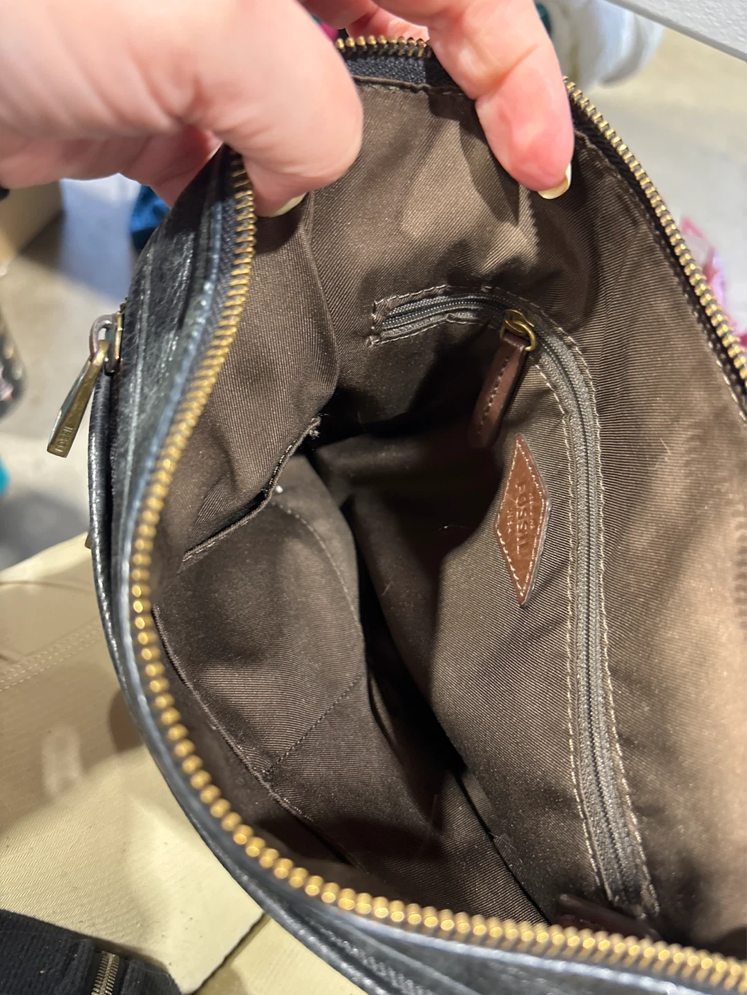 Fossil Black Leather Crossbody Bag - photo 2
