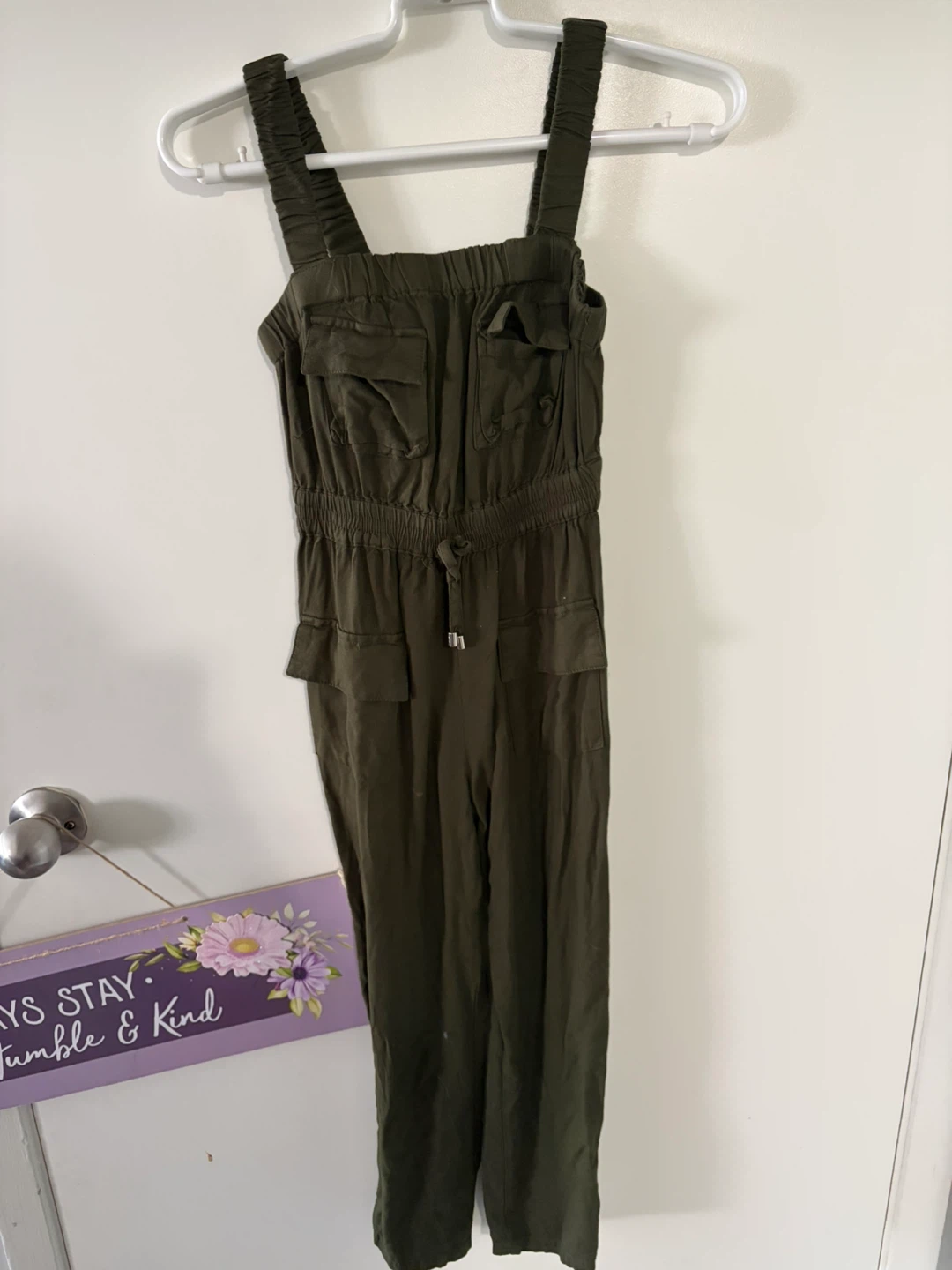 Japna Girls Olive Green Jumpsuit Size 8